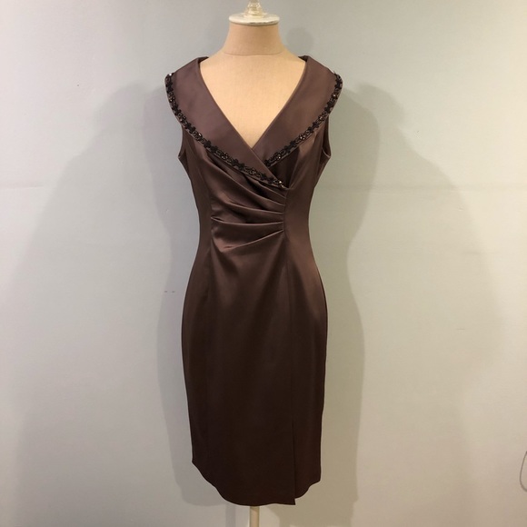 Kay Unger Brown Cocktail Dress - Picture 1 of 6
